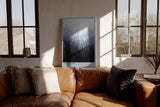 Paul Sinus Wandbild in 40x60cm Dusk Flow – Abstraktes Kunstwerk mit fließendem Farbverlauf von Schwarz zu Weiß