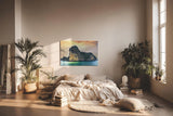 Sinus Art Wandbild 120x80cm Atemberaubendes Inselpanorama mit dramatischem Lichtspiel für exotisches Flair im Raum