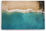 Paul Sinus Wandbild 120x80cm Strand aus der Vogelperspektive Türkis Meer Ozean Sandstrand
