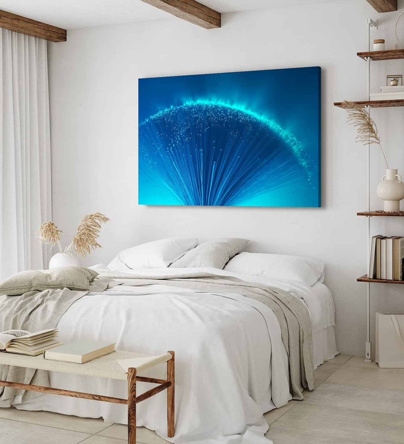 Paul Sinus Wandbild 120x80cm Blaues Bild Kunstvoll Fotokunst