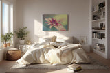 Sinus Art Wandbild 120x80cm Blüte in Rosé und Cremefarben mit weichem Hintergrund – romantisch und dezent
