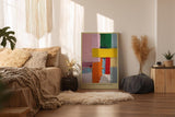 Paul Sinus Wandbild in 40x60cm The Color Construction Abstrakte Komposition aus farbigen Blöcken mit pastoser Struktur und kräftigen Kontrasten