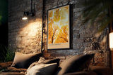 Paul Sinus Kunstdruck 40x60cm Golden Forest – herbstlicher Laubwald im goldenen Sonnenlicht