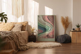 Paul Sinus Wandbild in 40x60cm Earth Flow Abstrakte Fließstrukturen in Grün-, Blauund Erdtönen