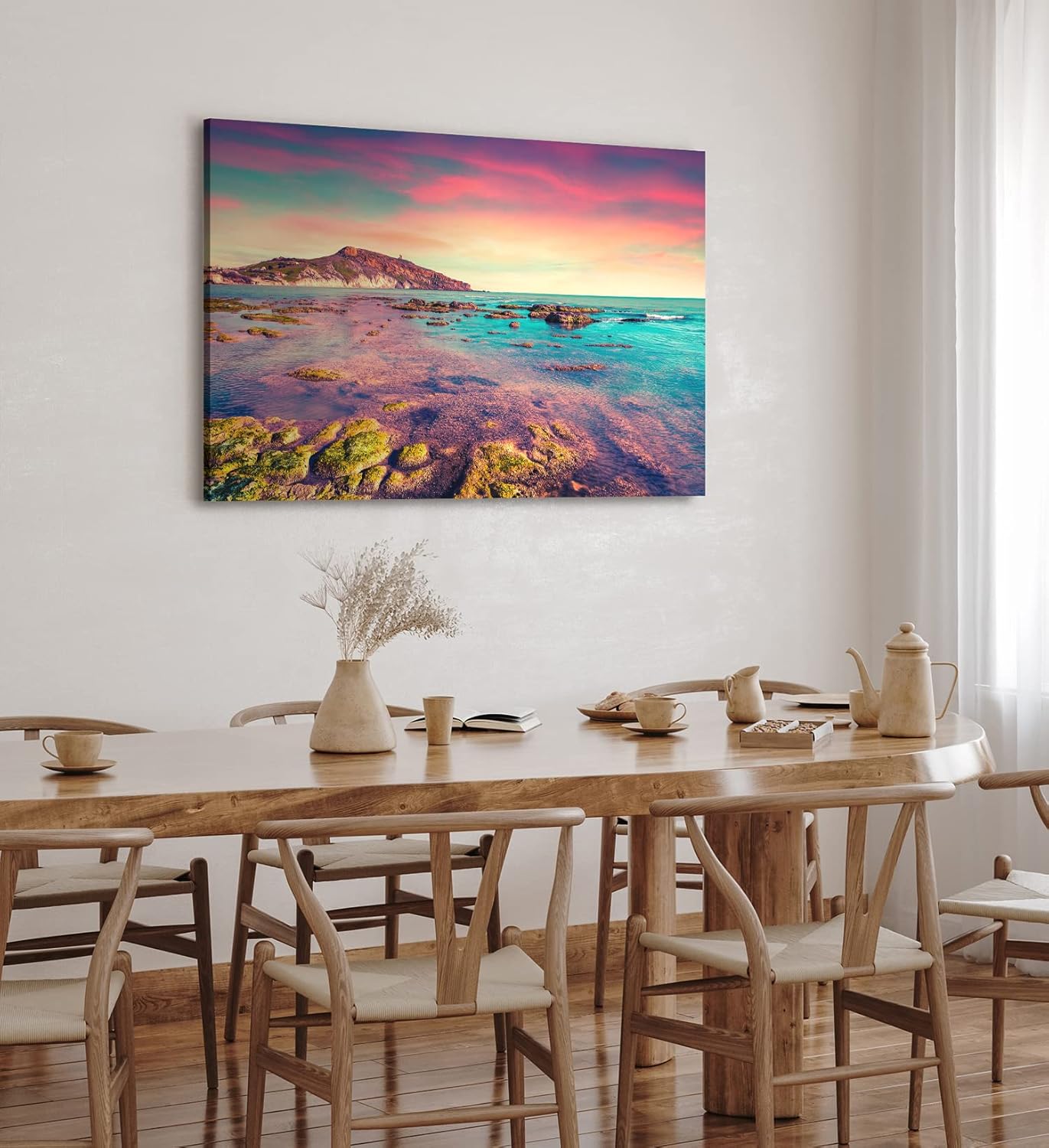 Paul Sinus Wandbild 120x80cm Giallonardo Beach Italien Meer Felsen Horizont Küste