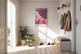 Paul Sinus Kunstdruck 40x60cm Floral Curve mit Makroaufnahme einer rosa Blüte in sanfter Kurve