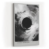 Paul Sinus Wandbild in 40x60cm Event Horizon – Monochrome Abstraktion mit tiefem Zentrum und kraftvollen Strukturen