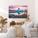 Paul Sinus Wandbild 120x80cm Stellisee See in der Schweiz Alpen Berggipfel
