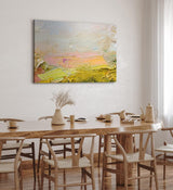 Paul Sinus Wandbild 120x80cm Abstrakt Kunstvoll Spachtel Farben Modern Beige
