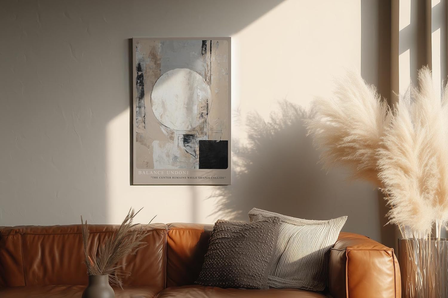 Paul Sinus Wandbild in 40x60cm Balance Undone – Abstrakte Komposition mit geometrischen Formen in harmonischer Farbgebung