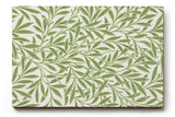 Sinus Art Wandbild 120x80cm Feines Muster aus grünen Blättern auf hellem Grund für natürliche Leichtigkeit