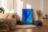 Paul Sinus Wandbild in 40x60cm Oceanic Layers – Abstrakte Tiefen in Blau für moderne Raumgestaltung