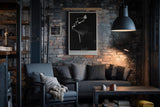 Paul Sinus Wandbild in 40x60cm Elegance in Shadow – stilvolles Schwarz-Weiß-Porträt in Licht und Schatten auf hochwertiger Leinwand für modernes Interieur