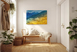 Sinus Art Wandbild 120x80cm Beeindruckende Landschaftskomposition mit leuchtenden Farbzonen und Tiefenstaffelung