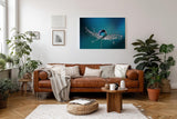 Sinus Art Wandbild 120x80cm Zauberhaftes Motiv mit spiegelnden Tropfen und weichen Farben für moderne Ästhetik