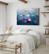 Paul Sinus Wandbild 120x80cm Lotosblume Blume Blüte Kunstvoll Lotos Rosa Wasserblumen