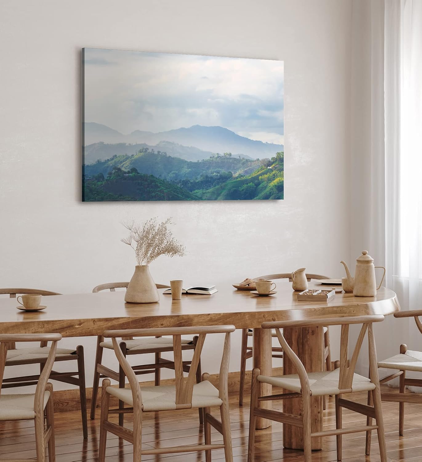 Paul Sinus Wandbild 120x80cm Berglandschaft Thailand Grüne Natur Berge Berghügel