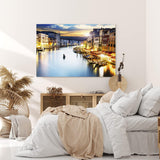 Paul Sinus Wandbild 120x80cm Venedig Abend Gondel Italien Sonnenuntergang