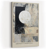 Paul Sinus Wandbild in 40x60cm Abstract Nightfall – Zeitgenössische abstrakte Kunst mit kontrastreicher Geometrie und strukturierten Flächen