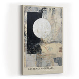 Paul Sinus Wandbild in 40x60cm Abstract Nightfall – Zeitgenössische abstrakte Kunst mit kontrastreicher Geometrie und strukturierten Flächen