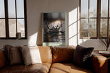 Paul Sinus Wandbild in 40x60cm The Liquid Crown – Fotografische Nahaufnahme einer Wasserkrone im Moment des Aufpralls
