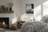 Paul Sinus Leinwandbild 40x60cm Silver Spirit Klassischer Supersportwagen Elegante Automobilkunst Zeitlose Ästhetik Edle Dynamik Hochwertige Wandkunst