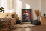 Paul Sinus Wandbild in 40x60cm Marilyn Monroe mit Gewehren und US-Flagge – glamouröses Pop-Art-Motiv mit rebellischer Note