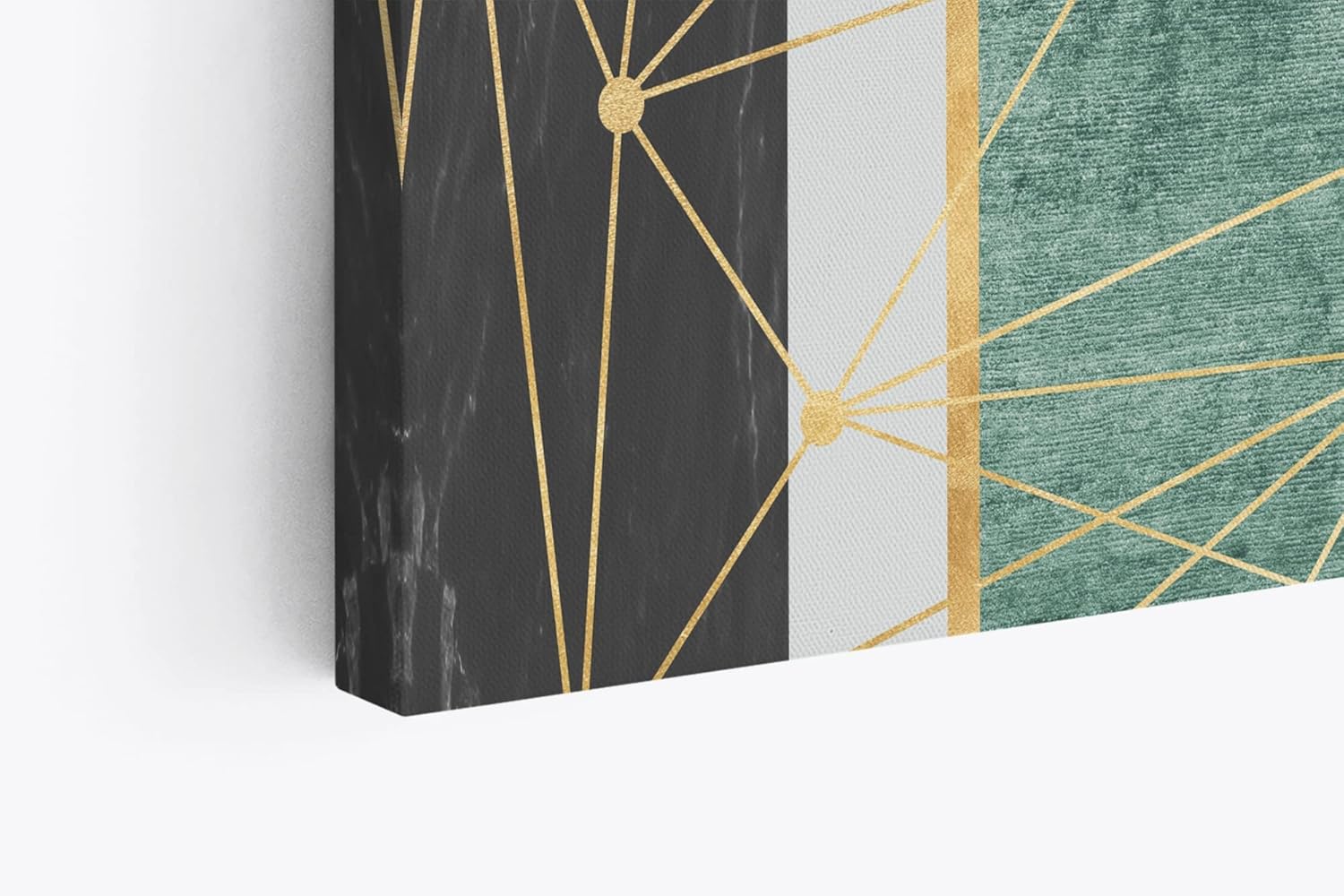 Wandbild 120x80cm Geometrische Kunst Grau Modern Kunstvoll