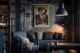 Paul Sinus Wandbild in 40x60cm Fly With Me, Darling – Pin-up-Pilotin im Cockpit mit Lederjacke und Fliegerbrille