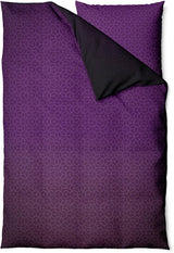 Sinus Art Bettwäsche 135x200 cm + 80x80 cm – Elegante Mikrofaser-Wendebettwäsche in Dunkelviolett mit geometrischem Wabenmuster – pflegeleicht, atmungsaktiv, mit Reißverschluss