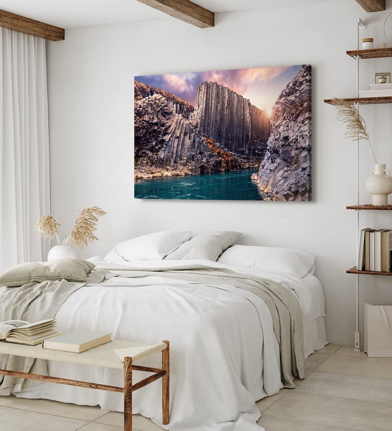 Paul Sinus Wandbild 120x80cm Studlagil Canyon Island Schlucht Felsformation Fluss
