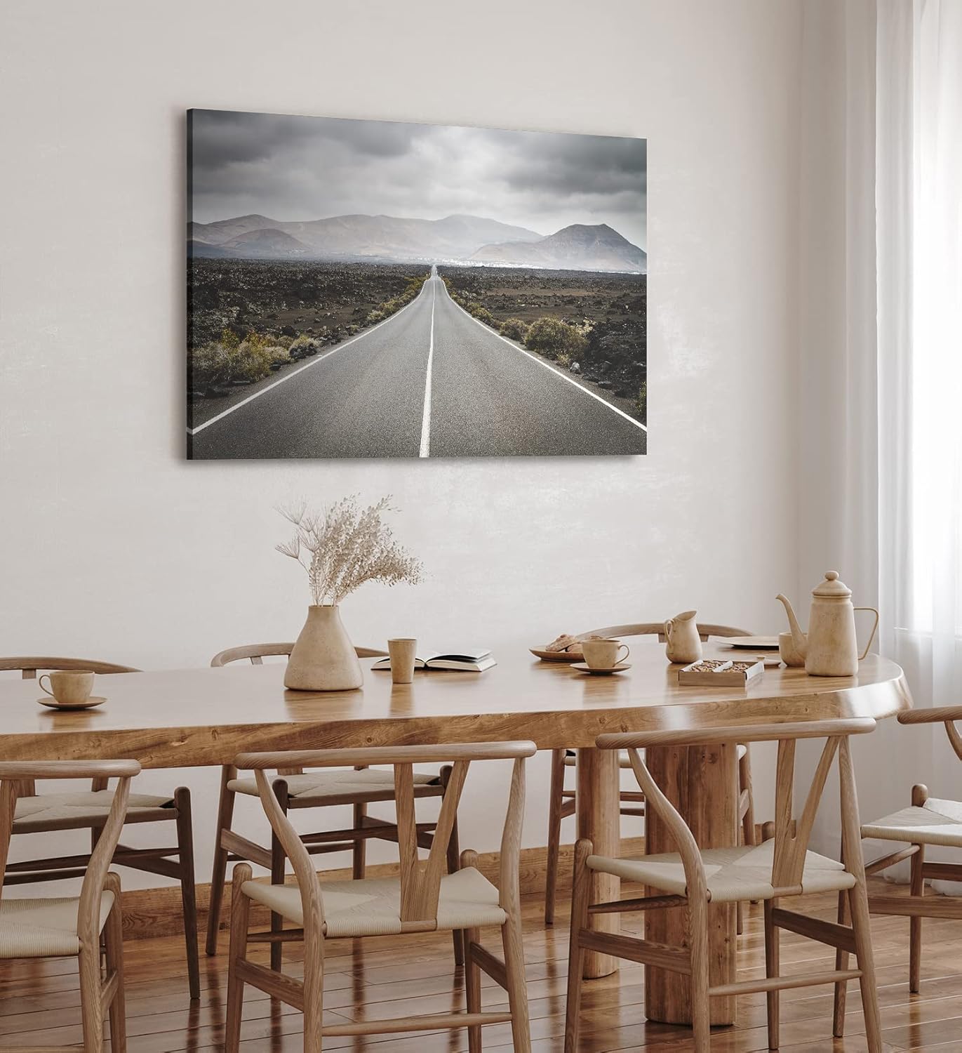 Paul Sinus Wandbild 120x80cm Straße Berge Landschaft Horizont Gebirge Wolken