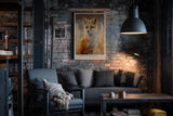 Paul Sinus Wandbild in 40x60cm Spirit of the Field – Naturgetreues Fuchs­porträt im goldenen Feldlicht