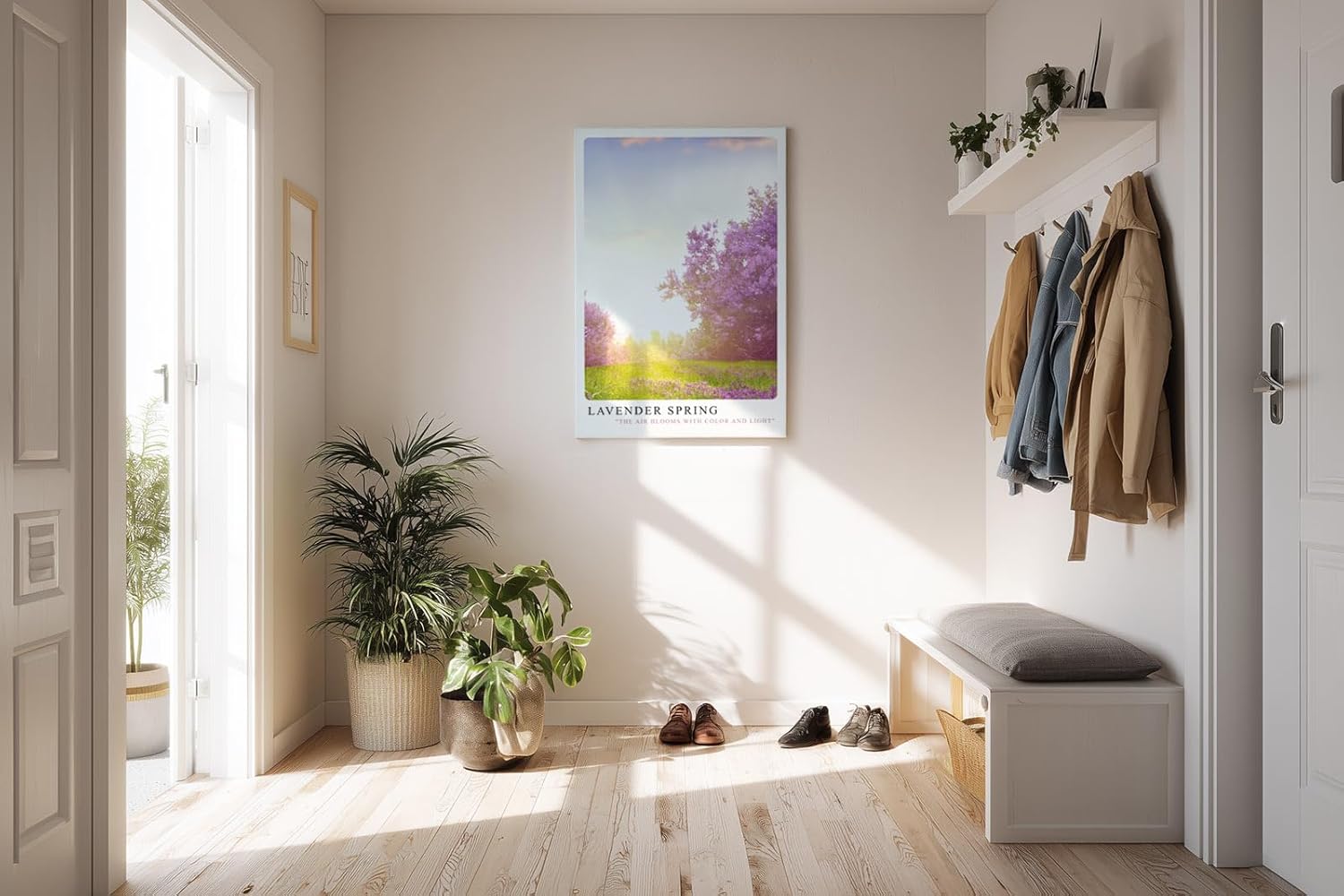 Paul Sinus Kunstdruck 40x60cm Lavender Spring – blühender Flieder in zartem Licht des Frühlingsmorgens