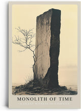 Paul Sinus Leinwandbild 80x120cm Monolith of Time monumentaler Stein zeitlos mystisch Natur minimalistisch erhaben stille Landschaft
