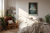 Paul Sinus Wandbild in 40x60cm Reflection of Solitude – Person am Strand im Felsenrahmen mit ruhiger Meereskulisse