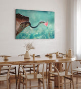 Paul Sinus Wandbild 120x80cm Babyschlange Schlange Blüte Tierfotografie Kunstvoll