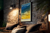 Paul Sinus Kunstdruck 40x60cm Goldene Himalayas in Indien – erhabene Natur zwischen Himmel und Erde in Farbe eingefangen