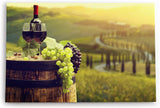 Paul Sinus Wandbild 120x80cm Wein Weintrauben Toskana Landschaft Weinfass