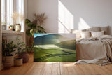Sinus Art Wandbild 120x80cm Faszinierende Weite mit weichem Sonnenlicht und harmonischer Farbgebung