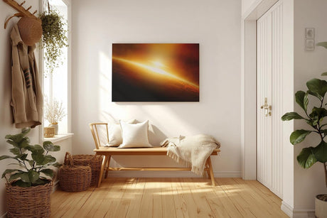 Sinus Art Wandbild 120x80cm Faszinierende Weltraumszenerie mit dynamischer Lichtwirkung und kosmischer Tiefe