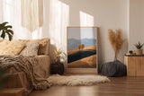 Paul Sinus Wandbild in 40x60cm zwei Bäume in goldener Hügellandschaft – harmonisches Naturmotiv mit sanften Farbtönen