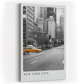 Paul Sinus Kunstdruck 40x60cm New York City mit gelbem Taxi – urbanes Stadtmotiv mit Dynamik und Kontrast
