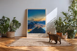 Paul Sinus Kunstdruck 40x60cm Rio de Janeiro mit Blick auf Stadt, Berge und Meer bei Sonnenuntergang