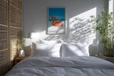 Paul Sinus Kunstdruck 40x60cm Flamingo Bliss mit rosa Flamingo am türkisfarbenen Meer