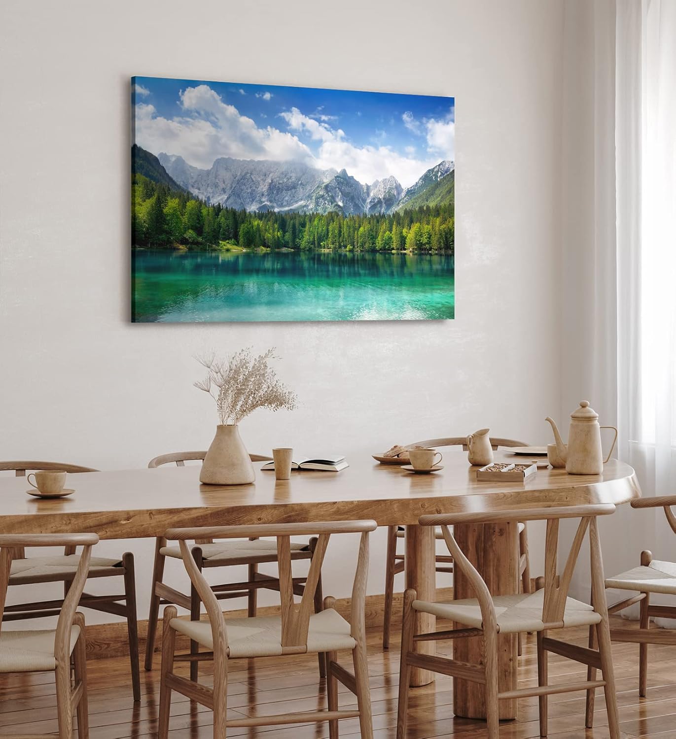 Paul Sinus Wandbild 120x80cm Alpensee See Bergsee Berge Wald Natur