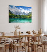 Paul Sinus Wandbild 120x80cm Alpensee See Bergsee Berge Wald Natur