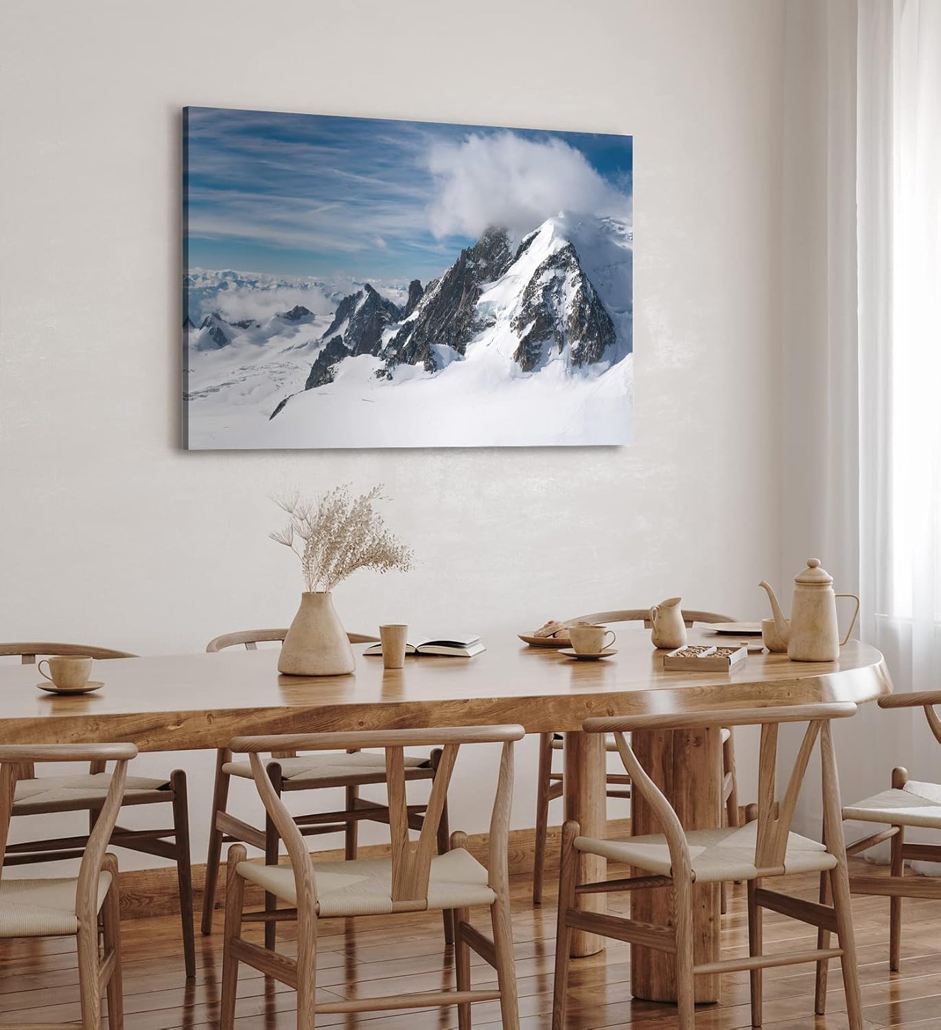 Paul Sinus Wandbild 120x80cm Alpen Berge Berggipfel Schneegipfel Gebirge Schnee