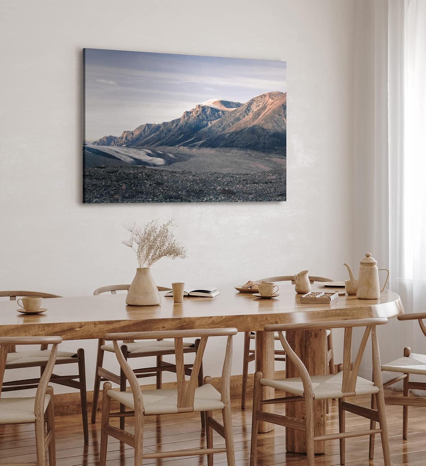 Paul Sinus Wandbild 120x80cm Berge Gebirge Bergkette Himmel Wolken Berglandschaft