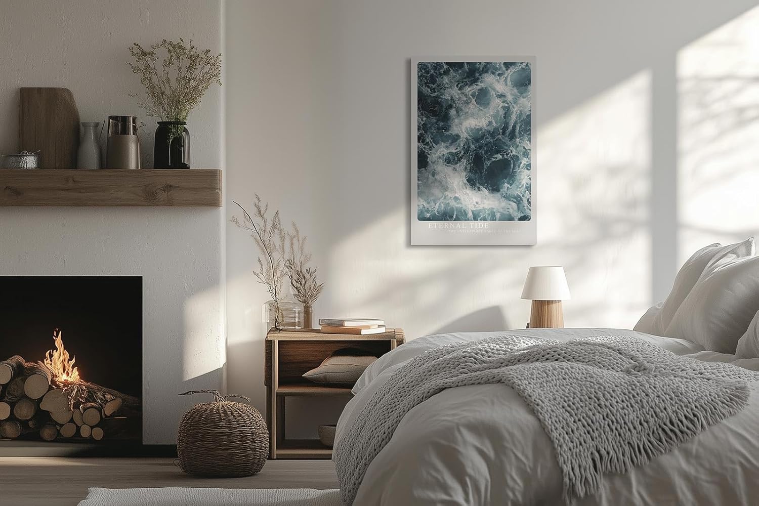 Paul Sinus Leinwandbild 80x120cm Ewige Gezeiten kraftvoll dynamisch mystisch kunstvolle Wandkunst Meeresströmung faszinierend abstrakt harmonisch